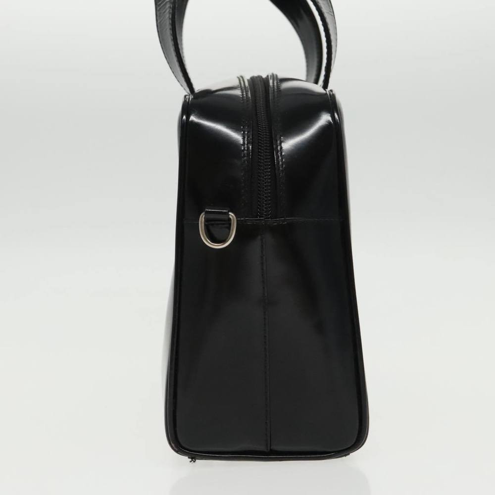 GUCCI Hand Bag Enamel 2way Black Silver 000 2058 0505 5 Auth ep6209 - Picture 3 of 16